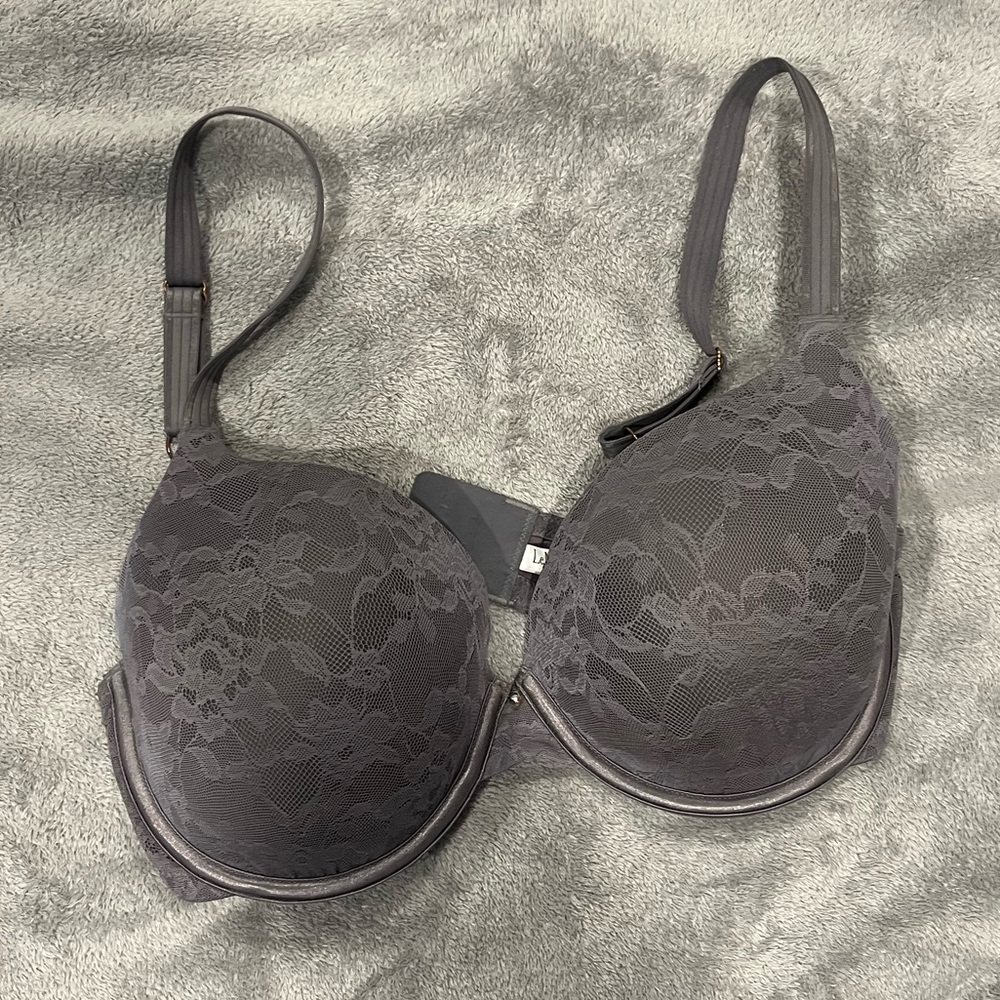 Le Mystere Lace Underwire Bra - Gray